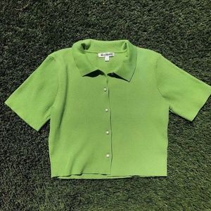 60's green button top